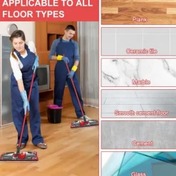 INF Städmoppar-Ersättningsmopphuvuden för Vileda Ultramax Elektrisk Mopp, Tvåfärgade Mikrofiber, 2-pack - För effektiv rengöring