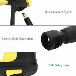 LEIGELE Högtryckstvättar-Ersättningssprutpistol och sprutlans för Kärcher K2 K3 K4 K5 K6 K7 högtryckstvätt, snabbkopplingsvattenstrålepistol för Kärcher K2 K7-serien (LGL)