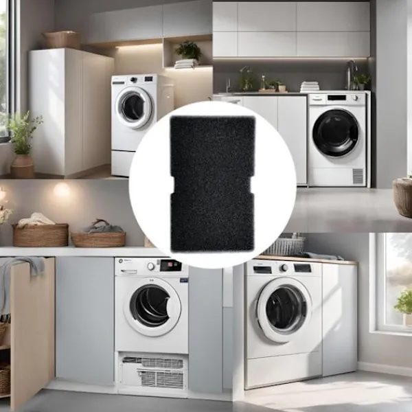 PHONILLICO Torktumlare-Filter - Beko - 2964840100 - Set of 2 - Compatible Tumble Dryer - Black