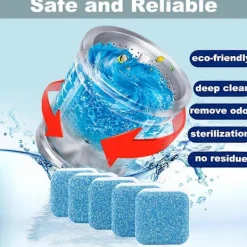 FMYSJ Rengöringsmedel-Finally Fresh Tvättmaskinsrengöring Vit Räkna Pulver 12/24/36 ST (FMY) blue