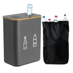 Northix Soptunnor-Flaskuppsamlare med 2 avtagbara påsar, 160 liters kapacitet