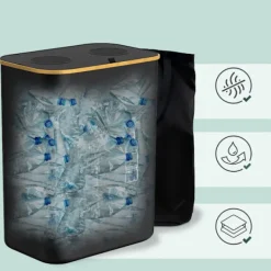 Northix Soptunnor-Flaskuppsamlare med 2 avtagbara påsar, 160 liters kapacitet