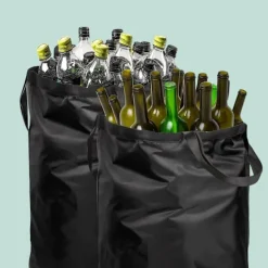 Northix Soptunnor-Flaskuppsamlare med 2 avtagbara påsar, 160 liters kapacitet