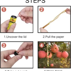 INF Skadedjur & Insekter-Flugfälla flugfångare flugpapper rulle 8 st