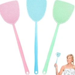 Skadedjur & Insekter-Flugfångare, 3 st plastflugfångare, manuell flugfångare för att avvisa flugor, myggor, insekter (blå, grön, rosa)