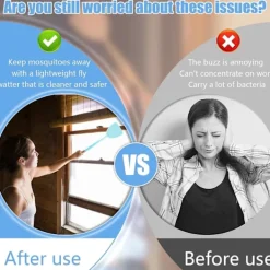 Skadedjur & Insekter-Flugfångare, 3 st plastflugfångare, manuell flugfångare för att avvisa flugor, myggor, insekter (blå, grön, rosa)