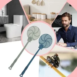 Skadedjur & Insekter-Flugsmälla för utomhusbruk | Handhållen flugsmälla med långt handtag för inomhusbruk - Förtjockad