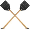 Skadedjur & Insekter-Flugsmälla i läder för inomhus-/utomhusbruk, hållbar flugsmälla med trähandtag, 50 cm lång, 2-pack