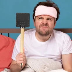 Skadedjur & Insekter-Flugsmälla, manuell skadedjursbekämpning, trä och syntetiskt läder, hållbar manuell teleskopisk flugfälla för myggor och insekter inomhus