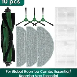 unbranded Dammsugare & Tillbehör-För IRobot Roomba Combo Essential, Roomba Vac Essential Tillbehör Huvudborste Sidoborste HEPA Filter Mopp As Shown