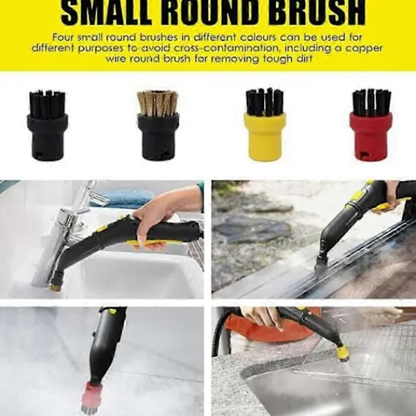 FMYSJ Dammsugare & Tillbehör-För Kärcher SC1 SC2 SC3 SC4 SC5 Ångtvätt Ersättningsdel Ångmopp Rund Borsthuvud Hemstädning (FMY) As Shown