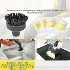 FMYSJ Dammsugare & Tillbehör-För Kärcher SC1 SC2 SC3 SC4 SC5 Ångtvätt Ersättningsdel Ångmopp Rund Borsthuvud Hemstädning (FMY) As Shown