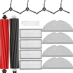 unbranded Dammsugare & Tillbehör-För Roborock S8 / S8+ Robotdammsugare Huvudsida Borstar Hepa Filter Moppduk Tvättbar Tillbehör Set