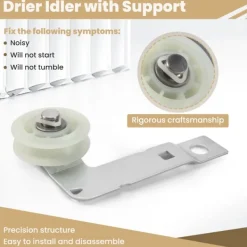 Torktumlare-för W10837240 Torktumlare Spännrulle med Fäste, Ersättningsdel för Kenmore Torktumlare