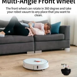 INF Dammsugare & Tillbehör-Framhjul Kompatibelt med Roborock S6/S5 Max/E4-serien Dammsugare, 360° Rotation för Smidig Navigation
