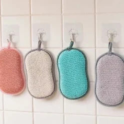 BEBETTER Svampar & Dukar-Färgen är slumpmässig och två krokar medföljer, Tvättbar Svamp 5 st Mikrofiberduk Gåva! Bilruta