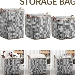 CL Tvättillbehör-Förvaringsväskor, kraftiga flyttväskor, flyttkartonger, hopfällbara förvaringslådor för förvaring, camping, packning 48*48cm