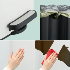 Northix Soptunnor-Fyrkantig pedalbehållare 8L med mjukstängande lock och foder