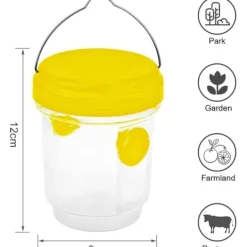 Skadedjur & Insekter-Geting- och bålgetingsfälla utomhus, utomhus getingfälla, bålgetingsfällsats för inomhusflaska, myggfälla, 4 st