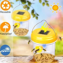 Skadedjur & Insekter-Getingfälla, 2-pack getingfällor för utomhusbruk, bålgetingsfälla, snickarbi-fällor för utomhusbruk, återanvändbar hängande bålgetingsfälla