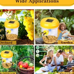 Skadedjur & Insekter-Getingfälla, 2-pack getingfällor för utomhusbruk, bålgetingsfälla, snickarbi-fällor för utomhusbruk, återanvändbar hängande bålgetingsfälla