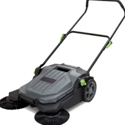 DUOKU Städmaskiner-Gångförare sopmaskin--Manuell trycksopmaskin 25,6 tum-5 gallons avfallskärl