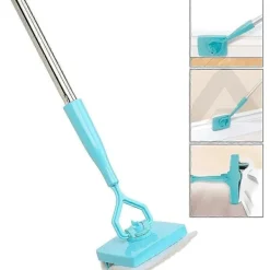 FMYSJ Städmoppar-Golvlistrengöringsverktyg med handtag 2 återanvändbara rengöringsdynor från No-Bending Mop Golvlistrengöringsverktyg Långt handtag Justerbar Golvlistform (FMY) | Fyndiq