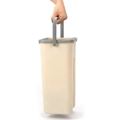 ESTONE Städmoppar-Golvrotation Teleskophandtag Självrengörande plattmopp med mikrofiberkuddar och rengöringshink -HG