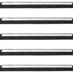 vidaXL Fönsterrengöring-Golvskrapor 5 st 60,5x2x5 cm stål och gummi