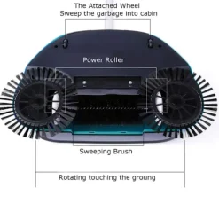 NSF Städmaskiner-Hand sopning maskin hushåll utan el 360 grader roterande automatisk rengöring skjut sopning