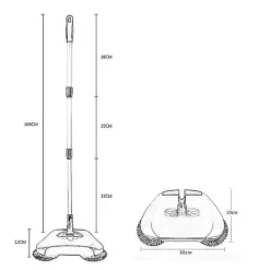 Städmaskiner-Handdriven Sopmaskin Kvast Sopskyffel Set
