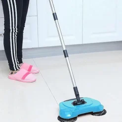 Städmaskiner-Handdriven sopmaskin, torr sopning & våt dragning två i en sopmaskin, hem sopning moppmaskin, golvsopmaskin med 2 hörnbröstar