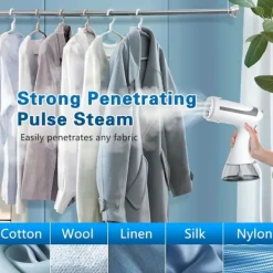 Ångtvättar-Handhållen Klädångare, 1500W Portabel Klädångare med 300ml Avtagbar Vattentank, Värme