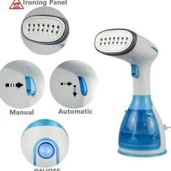 Blue dream Ångtvättar-Handhållen ångare 1500W 280ML, Bärbar ångare Snabb uppvärmning Handhållen ångare Kläder Ångare