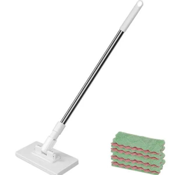 Städmoppar-Handsfree Minimopp för Klädbyte med Engångsvåtservetter och 4 Återanvändbara Dukar