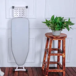 Heta säljare Strykjärn-Hett erbjudande till lågt pris! Polyester strykbrädsöverdrag Högtemperaturbeständigt dubbellagers strykbrädsöverdrag Grå -Glad 140*50cm