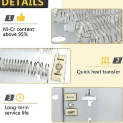 Heta säljare Torktumlare-Hett erbjudande till lågt pris! WPY503978, 510329P, AP6024199 Torktumlare Värmeelement Kit Passar Speed Queen Maytag MagAmana Ersätter 503978 14218929-Glad | Fyndiq