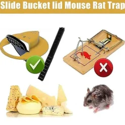 Skadedjur & Insekter-Högkvalitativ råttfälla vattenrutschkana hinklock råttfälla Flip N Slide hinkfångare avtagbar -XY9-