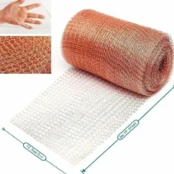 Skadedjur & Insekter-Högkvalitativt Anti-gnagarnät, 100% Koppar Anti Snigel Mus Råtta Fåglar Nematoder Ferramol, Stickat Kopparnät för Inomhusbruk, Trädgård (6 Meter)