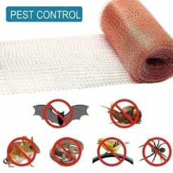 Skadedjur & Insekter-Högkvalitativt Anti-gnagarnät, 100% Koppar Anti Snigel Mus Råtta Fåglar Nematoder Ferramol, Stickat Kopparnät för Inomhusbruk, Trädgård (6 Meter)