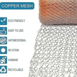 Skadedjur & Insekter-Högkvalitativt gnagarnät, 100% koppar mot sniglar, möss, råttor, fåglar, nematoder, Ferramol, stickat kopparnät