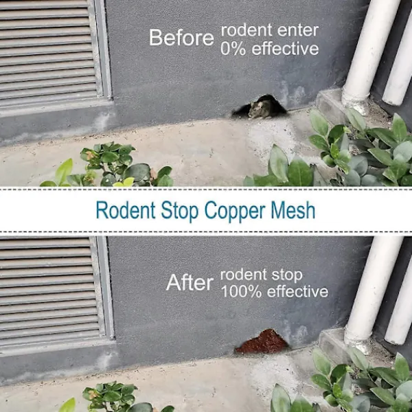 GIFT OF G Skadedjur & Insekter-Högkvalitativt gnagarnät, 100% koppar mot sniglar, möss, råttor, fåglar, nematoder, Ferramol, stickat kopparnät (6 meter)