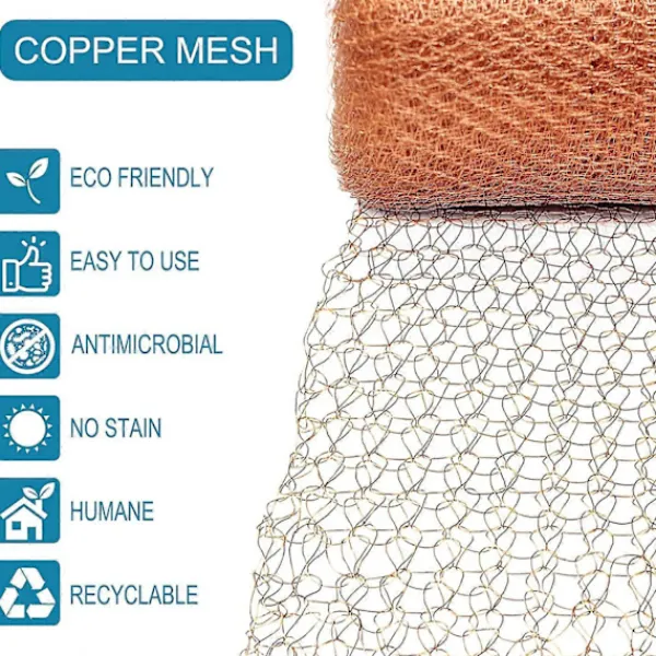 GIFT OF G Skadedjur & Insekter-Högkvalitativt gnagarnät, 100% koppar mot sniglar, möss, råttor, fåglar, nematoder, Ferramol, stickat kopparnät (6 meter)