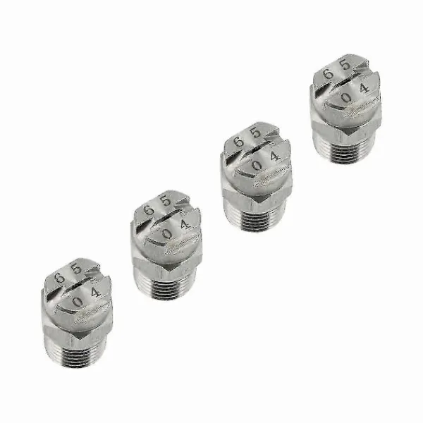 DAO Högtryckstvättar-Högtrycks Spraymunstycken i Rostfritt Stål - För Ytrengörare Tvättmunstycke 65 Graders Öppning 1.3 Mm Gängad Anslutning 1/4' db