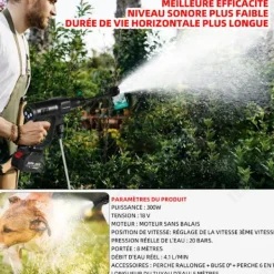 TECH DISCOUNT Högtryckstvättar-Högtryckstvätt - TD - Trådlös - 18V - 300W - 20 bar