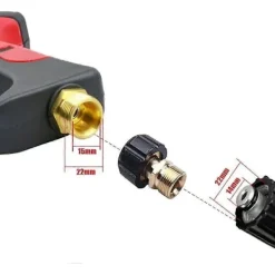 BEBETTER Högtryckstvättar-Högtryckstvättkoppling, M22 x 15mm invändig gänga till M22 x 14mm utvändig gänga Snabbkoppling Högtryckstvätt Adapterdelar