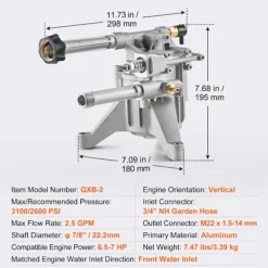 DUOKU Högtryckstvättar-Högtryckstvättspump - - QXB-2 - 3100 PSI - Ersättningskit - 5 Munstycken