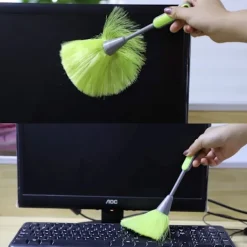 Dammsugare & Tillbehör-/HH/ 3-pack fluffiga mikrofiber känsliga köksdammar laptop tangentbord borste rengöringsverktyg mini dammvippa (blå, grön, röd)