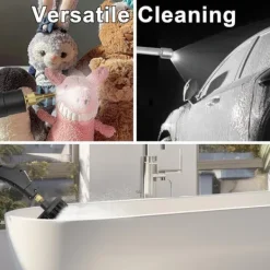 Ångtvättar-|HH| 2500W Handhållen ångrengörare – Tryckångare med 3 borsthuvuden, 6 nivåer, 1000 ml vattentank