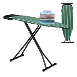 Northix Strykjärn-Höjdjusterbar strykbräda med strykjärnsstöd, 121 x 39 cm